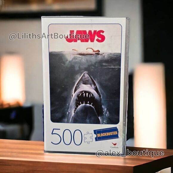 Jaws Movie 500 Piece Puzzle Blockbuster VHS Case (V005) - Picture 3 of 5